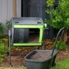Maze 48 Gallon Compost Tumbler With Cart -Plant Supports Shop 3 4 crop 8613576 01V maze 48 gallon compost tumbler with cart