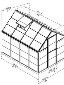 Canopia® By Palram Harmony™ Greenhouse, 6' -Plant Supports Shop 8588022 11V tif