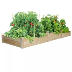 Pine Raised Garden Bed, 2'x4'x10.5" High 8 Pine Raised Garden Bed, 2'x4'x10.5" High -Plant Supports Shop 8588181 01V tif