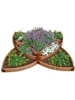 Classic Sienna Versailles Sunburst Raised Garden Bed With 2" Boards -Plant Supports Shop 8588252 07v