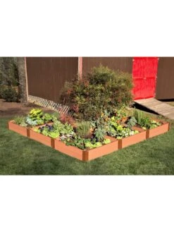L-Shaped Composite Raised Bed, 12'x12' With 1" Boards -Plant Supports Shop 8588254 03v