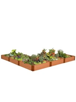 L-Shaped Composite Raised Bed, 12'x12' With 1" Boards -Plant Supports Shop 8588254 04v