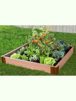 Classic Sienna Composite Raised Bed, 5-1/2" High With 2" Boards -Plant Supports Shop 8588270 02v