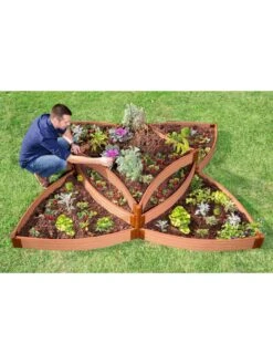 Classic Sienna Raised Garden Bed Versailles Sunburst With 1" Boards -Plant Supports Shop 8589503 01v