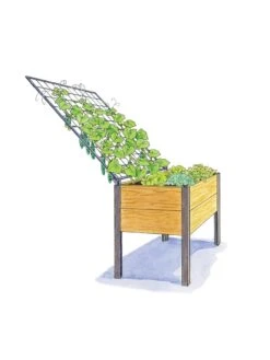 Elevated Planter Box And Space-Maker Pivoting Trellis Set, 2' X 4' -Plant Supports Shop 8590247 SMTrellis 4ft tif 1