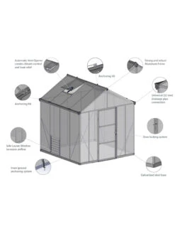 Canopia® By Palram Glory™ Greenhouse, 8' 41 Canopia® By Palram Glory™ Greenhouse, 8' -Plant Supports Shop 8591547 17v