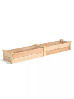 Premium Cedar Raised Garden Bed, 16" X 96" -Plant Supports Shop 8593873 03V