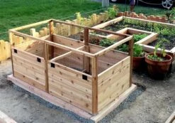 OLT Raised Cedar Garden Bed, 3' X 6' -Plant Supports Shop 8594002 05V tif