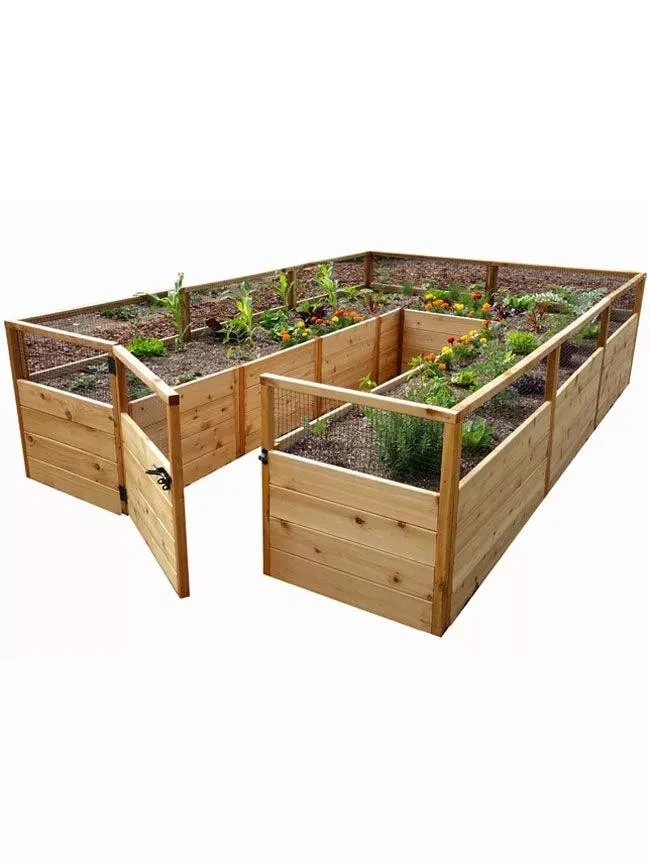 Garden In A Box Cedar Raised Bed, 8' X 12' 3 Garden In A Box Cedar Raised Bed, 8' X 12'