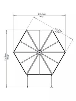 Canopia® By Palram Oasis Hexagon Greenhouse -Plant Supports Shop 8596238 005V tif