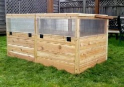 Garden In A Box Cedar Raised Bed With Greenhouse, 3' X 6' -Plant Supports Shop 8597082 05V tif