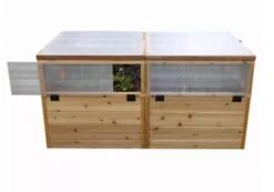 Garden In A Box Cedar Raised Bed With Greenhouse, 3' X 6' -Plant Supports Shop 8597082 06V tif