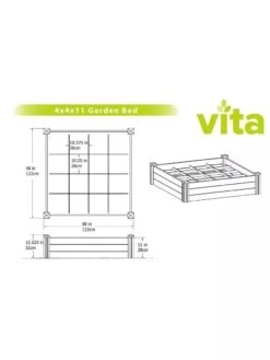 Raised Garden Bed With Grow Grid, 4' X 4' -Plant Supports Shop 8599291 03V