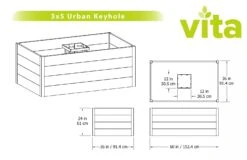 Urban Keyhole Garden 3' X 5' -Plant Supports Shop 8599297 05V tif