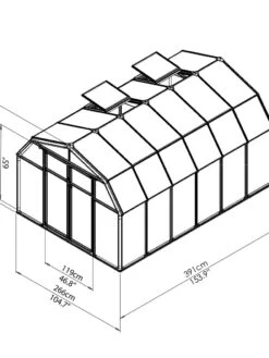 Canopia® By Palram Hobby Gardener Greenhouse, 8' -Plant Supports Shop 8599332 03V tif