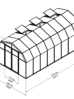 Canopia® By Palram Hobby Gardener Greenhouse, 8' -Plant Supports Shop 8599333 04V tif