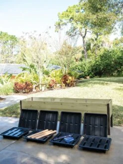 Self-Watering Eco-Stained Elevated Planter Box, 2' X 8' -Plant Supports Shop 8608968 8937 tif