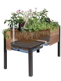 Self-Watering Elevated Planter Box, 2' X 8' 21 Self-Watering Elevated Planter Box, 2' X 8' -Plant Supports Shop 8609009 SW insert art 2021 tif 1