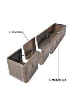 Corten Steel Modular Raised Bed, 2' Extension -Plant Supports Shop 8610701 4010 tif 1