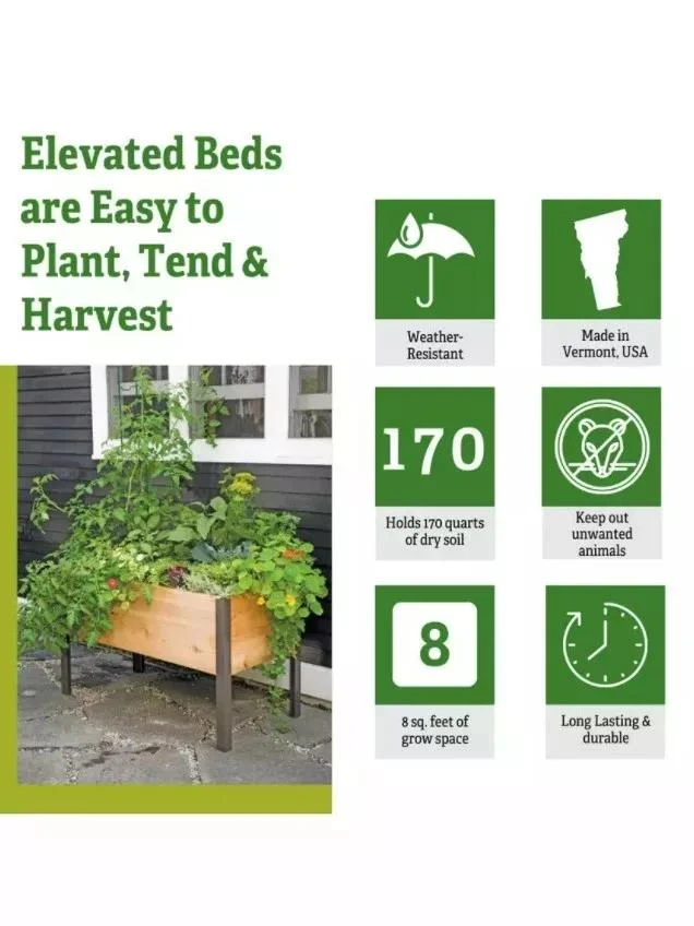 Self-Watering Elevated Planter Box, 2' X 4' 4 Self-Watering Elevated Planter Box, 2' X 4' - Image 2