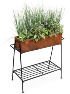 Rectangular Corten Planter And Stand -Plant Supports Shop 8611028 2322 tif