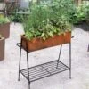 Rectangular Corten Planter And Stand -Plant Supports Shop 8611028 9159 tif