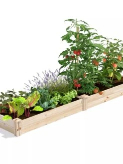 Pine Raised Garden Bed, 2' X 8' 12 Pine Raised Garden Bed, 2' X 8' -Plant Supports Shop 8612243 02V jpg
