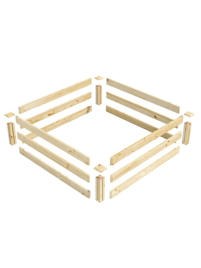 Pine Raised Garden Beds, 4'x4' 8 Pine Raised Garden Beds, 4'x4' - Image 6