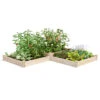 2-Tier Pine Raised Garden Bed, 4'x12' -Plant Supports Shop 8612257 02v 2 tier pine raised garden bed 4x12 feet