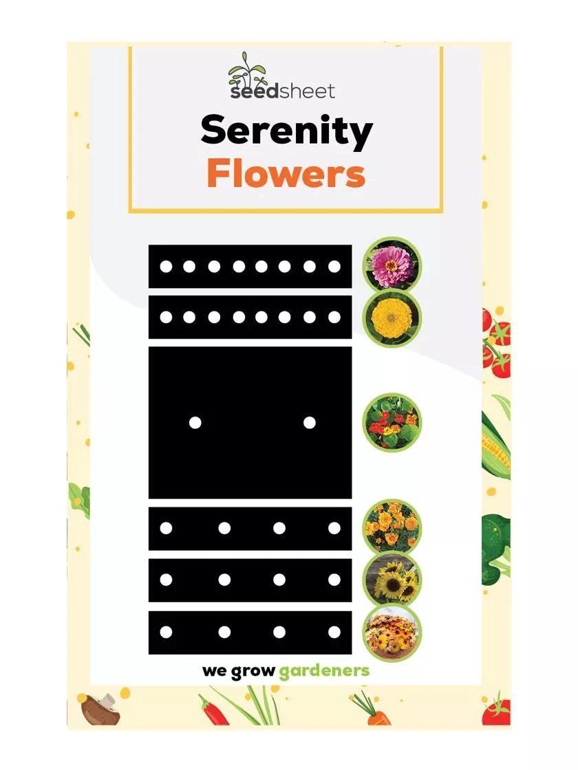 SeedSheets Organic Vegetable Garden, Serenity Flowers, 4' X 8' 4 SeedSheets Organic Vegetable Garden, Serenity Flowers, 4' X 8' - Image 2