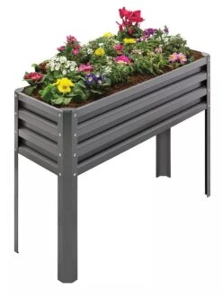 Metal Double Height Raised Garden Bed 10 Metal Double Height Raised Garden Bed -Plant Supports Shop 8613688 01V 3 4