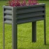 Metal Double Height Raised Garden Bed -Plant Supports Shop 8613688 05V metal elevated raised garden bed 3 4