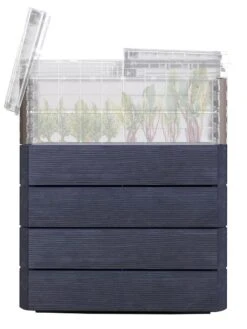 Modular Rectangular Raised Bed Kit With Translucent Panels & Lid 7 Modular Rectangular Raised Bed Kit With Translucent Panels & Lid -Plant Supports Shop 8614250 01V