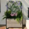 Mobile Deep Trough Planter With Trellis -Plant Supports Shop 8614265 05V mobile deep trough planter with trellis