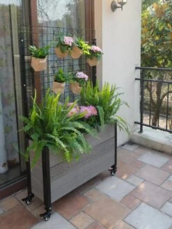 Mobile Deep Trough Planter With Trellis -Plant Supports Shop 8614265 06V