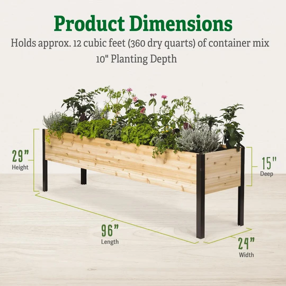 Self-Watering Elevated Planter Box, 2' X 8' 4 Self-Watering Elevated Planter Box, 2' X 8' - Image 2